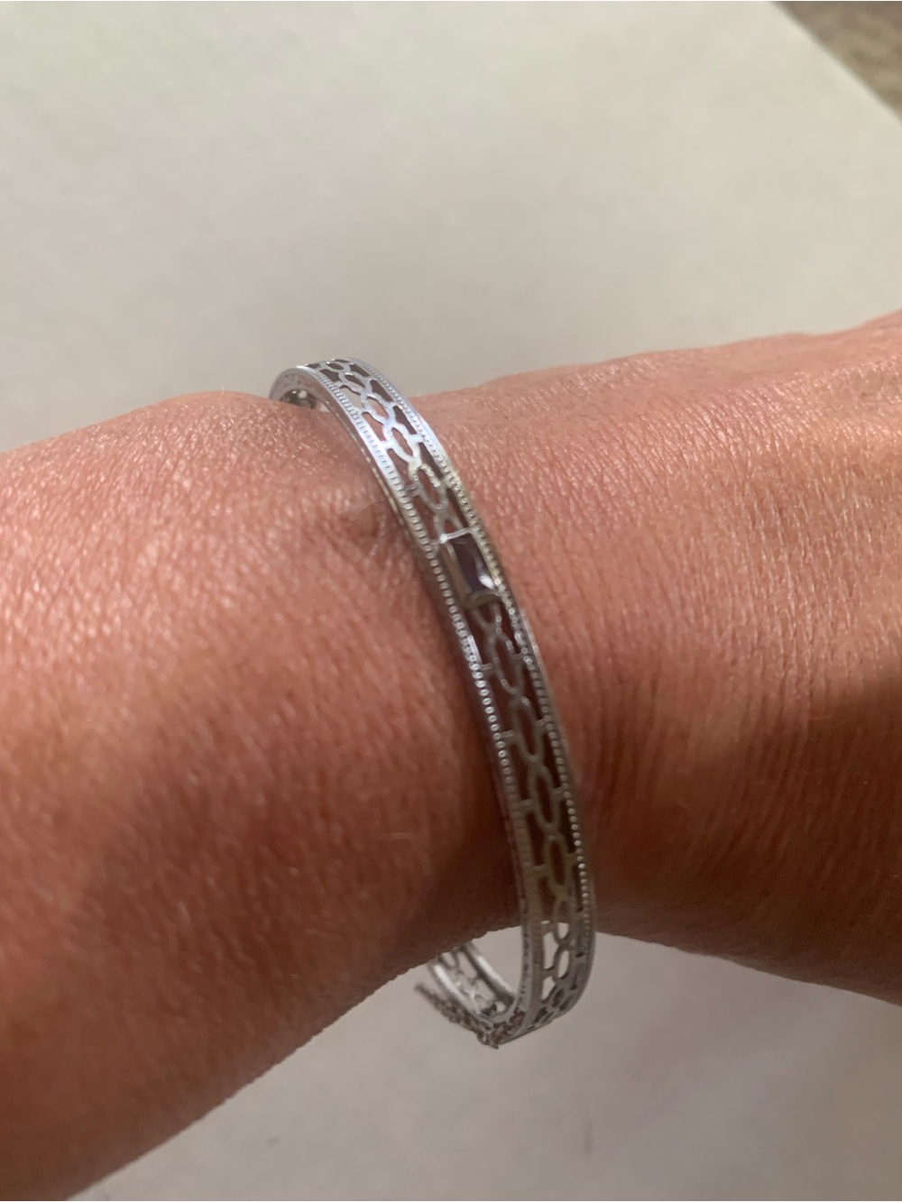 Vintage 1930’s Art Deco Ripley & Gowen “NuWite” Filigree Bangle Braclet